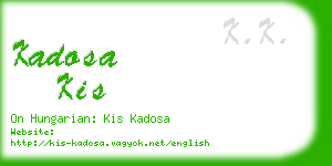 kadosa kis business card